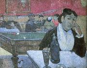 Paul Gauguin Dans  un cafe a Arles depicts the same cafe Van Gogh painted Spain oil painting artist